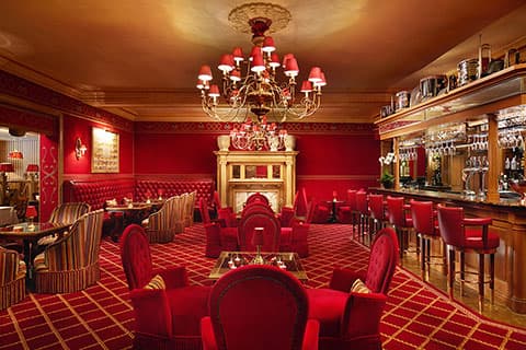 The Rubens at the Palace Cavalry Bar interior view.